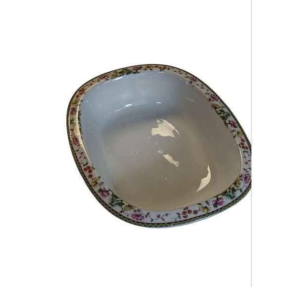 RARE HTF Limoges Tressemanes Vogt 6701 French Porcelain 9.5” Serving Veg Bowl - Picture 8 of 9